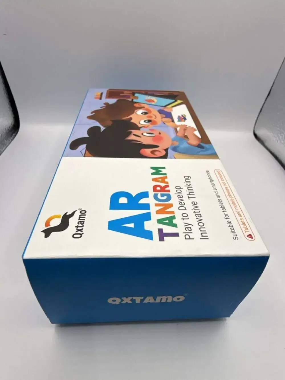 Qxtamo AR Tangram Puzzle Upgraded Blue Edition Interactive Toy for Kids